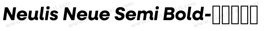 Neulis Neue Semi Bold字体转换